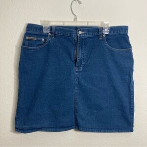 Calvin Klein Denim Skirt - Blue - Size 16